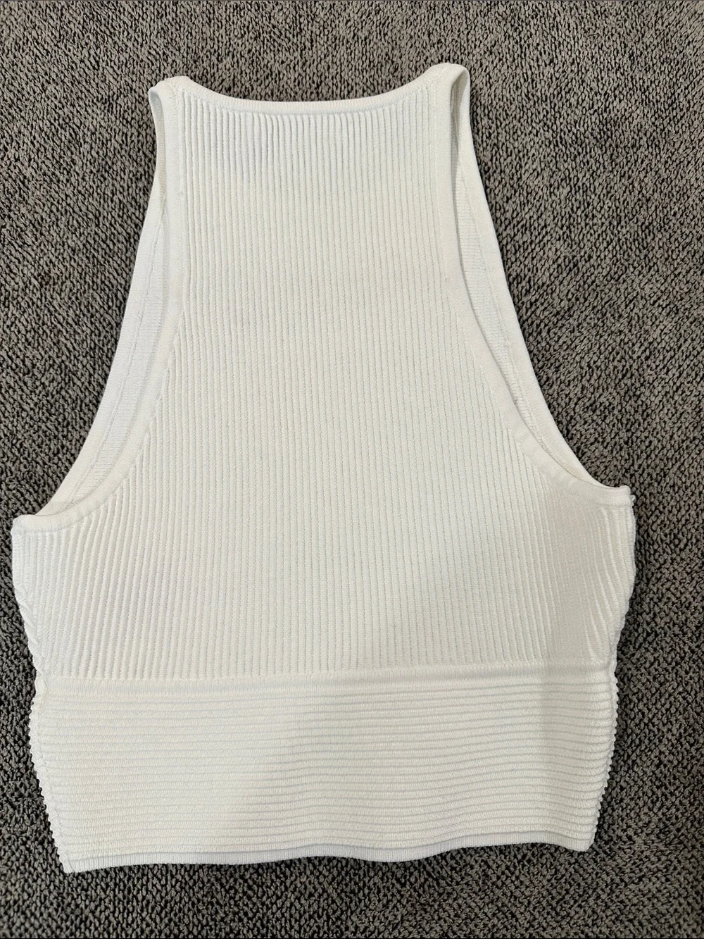 Babaton Ivory Ribbed High-Neck Tank - Picture 3 of 3